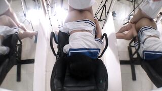 Tight hot ass schoolbabe girl getting hard fucked and hot cum inside ass in the school office cheating with her teacher - 9 image