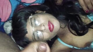 indian milf priya Bhabhi best blowjob with cumshot facial - 15 image
