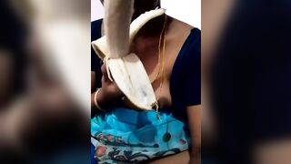 Bannana wife Indian aunty blowjob - 12 image