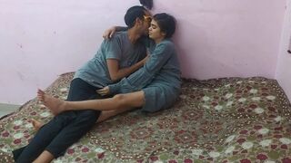 Indian Skinny College Girl Deepthroat Blowjob With Intense Orgasm Pussy Fucking - 1 image