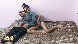 Indian Skinny College Girl Deepthroat Blowjob With Intense Orgasm Pussy Fucking - 10 image