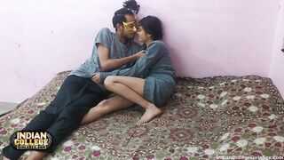Indian Skinny College Girl Deepthroat Blowjob With Intense Orgasm Pussy Fucking - 3 image