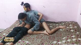 Indian Skinny College Girl Deepthroat Blowjob With Intense Orgasm Pussy Fucking - 6 image