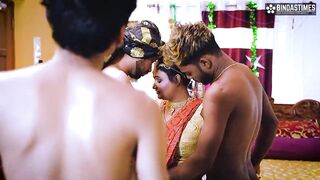 Desi queen BBW Sucharita Full foursome Swayambar hardcore erotic Night Group sex gangbang Full Movie ( Hindi Audio ) - 7 image