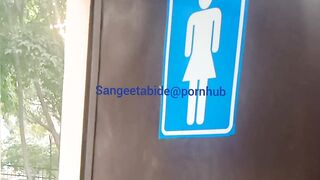 Sangeeta pissing in public toilet and getting horny rubbing her pussy with hot hindi audio - 4 image