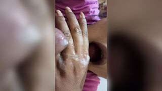 Desi bhabhi sucking and taking cum in her mouth, sloppy dick suck