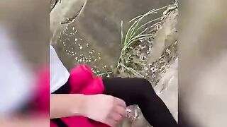 Desi Indian guy public stranger with Russian - 6 image