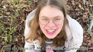 German Teen 18yo first BLOWJOB OUTDOOR