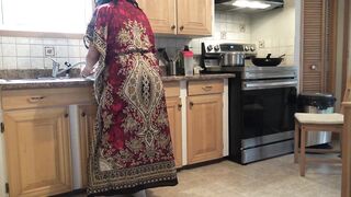 Pakistani wife lets horny stepson creampie her pregnant pussy