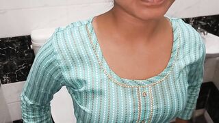 Indian Desi village stepsister is masterbating in bathroom catch stepbrother and fucked hard bathroom clear Hindi audio