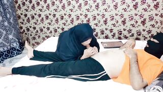 My Muslim Hijab Step Sister Jerking Off My Dick - 8 image