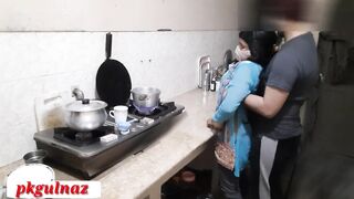 Step Brother fucks desi indian step sister in the kitchen, Bhai ne Bahan ko kitchen me choda, hindi - 3 image