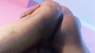 Christmas Sex tight pussy fuck in bathroom 3some two guys and one girl fantastic Sex - 13 image