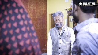 On the pretext of pressing back, father-in-law did a scandal with his son's wife Part -1 - 2 image