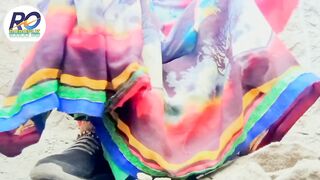 Desi village saree removing finger - 10 image