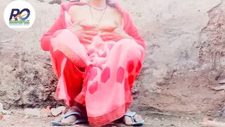 Desi village bhabhi saree removing finger and boobs masaj - 9 image