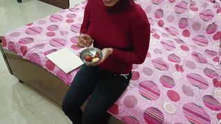 Hot Indian Desi village college girlfriend was fucking with boyfriend on hostel in clear Hindi audio