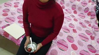 Hot Indian Desi village college girlfriend was fucking with boyfriend on hostel in clear Hindi audio - 4 image