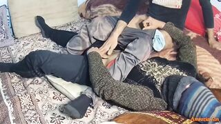 Hard fucked on camera after handjob with hindi loud moans