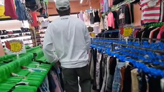 Desi Indo Risky Sex in Public thrift shop!