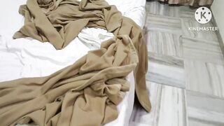 Cuckold Indian couple Filming Wife hardcore big cock Fucking In Hotel By Room Service boy - 9 image