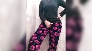 came to my stepmom bathroom, I flash my dick near her and start jerk off, and she pretends that nothing happened but she - 1 image