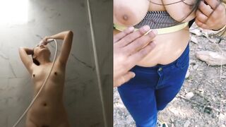 Open Sex and her boyfriend in the park.