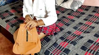 Scool Se Ghar aayi Hot Sali Ko Jija Ne Patak Ke Chuda - Caught Masturbating With Vibrator