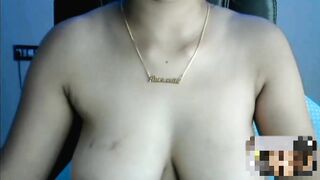 Desi horny girl boobs showing for stepbrother in video call bigboobs insert dildo in pussy moaning for sex telugu fuckers - 3 image