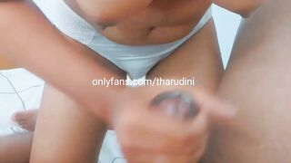 stepsister Blowjob & handjob her Brothers dick