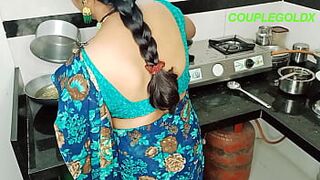 Komal was making laxative jamun, we had already reached there and fucked her in the kitchen. - 1 image