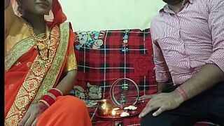 Celebrated the first Karva Chauth of 18 year old beautiful wife by fucking her. - 1 image