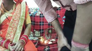 Celebrated the first Karva Chauth of 18 year old beautiful wife by fucking her. - 6 image