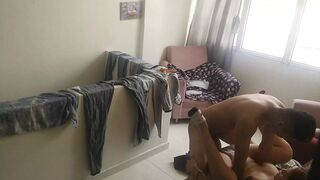 my cuckold hubby watches me fucking in the living room so i went to the bedroom and close the door to don't let hin watch