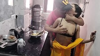 Hot Desi Bhabhi Kitchen Sex With Husband - 1 image