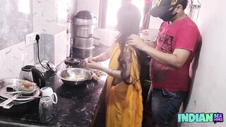 Hot Desi Bhabhi Kitchen Sex With Husband - 4 image