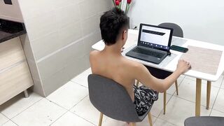 I fuck my beautiful Latina stepsister while I'm in virtual religion classes. - 2 image