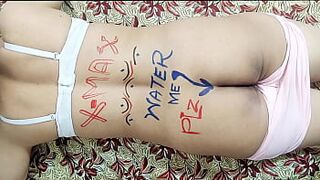 New Year Christmas Celebrations Dildo fucked her Big Ass and Pussy wearing Red Gown White Bra Black Hijab - 1 image