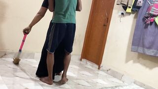 I hug and fuck maid in my house