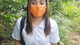 Asian student public Risky sex by random strangers - 7 image