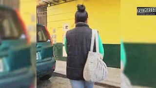 On the street, the teacher invites the student to a hotel, she wanted to fuck with a mask. Do you swear to me that no one will see it?