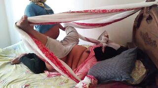 Desi 18 year old Teen married stepsister tied to her bed rough fucked by stranger while her husband was not home then she Rides - 6 image