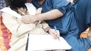 Desi Pakistani College Girl Got Sex Lesson From Her Old Stepfather - 2 image