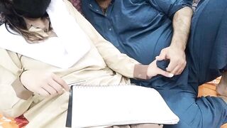 Desi Pakistani College Girl Got Sex Lesson From Her Old Stepfather - 3 image