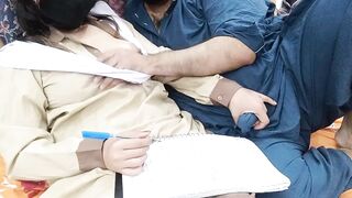 Desi Pakistani College Girl Got Sex Lesson From Her Old Stepfather - 5 image