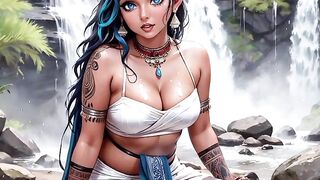 AI Generated Uncensored Anime Indian women in white clothes. - 13 image