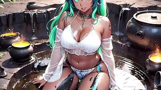 AI Generated Uncensored Anime Indian women in white clothes. - 5 image