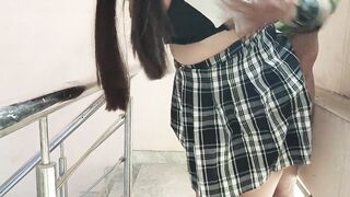 Indian Desi school viral mms video student's fuck very hard teen girl first time anal hole tight pussy licking - 14 image