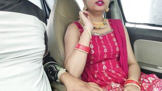 Cute Desi Indian Beautiful Bhabhi Gets Fucked with Huge Dick in car outdoor risky public sex. - 4 image
