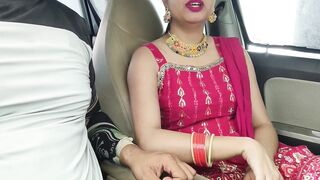 Cute Desi Indian Beautiful Bhabhi Gets Fucked with Huge Dick in car outdoor risky public sex. - 5 image